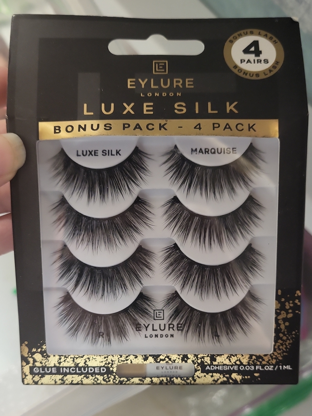 Eylure Luxe Silk False Lashes Bonus 4-Pack — Black